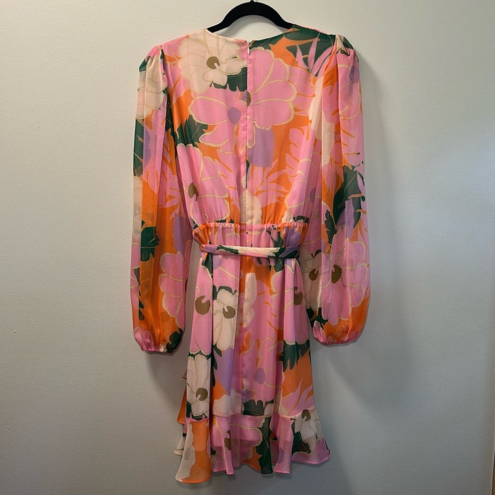 Alex Marie Sail Into Summer Laurel Long Sleeve Pink Floral Dress Size 12 - Picture 2 of 6